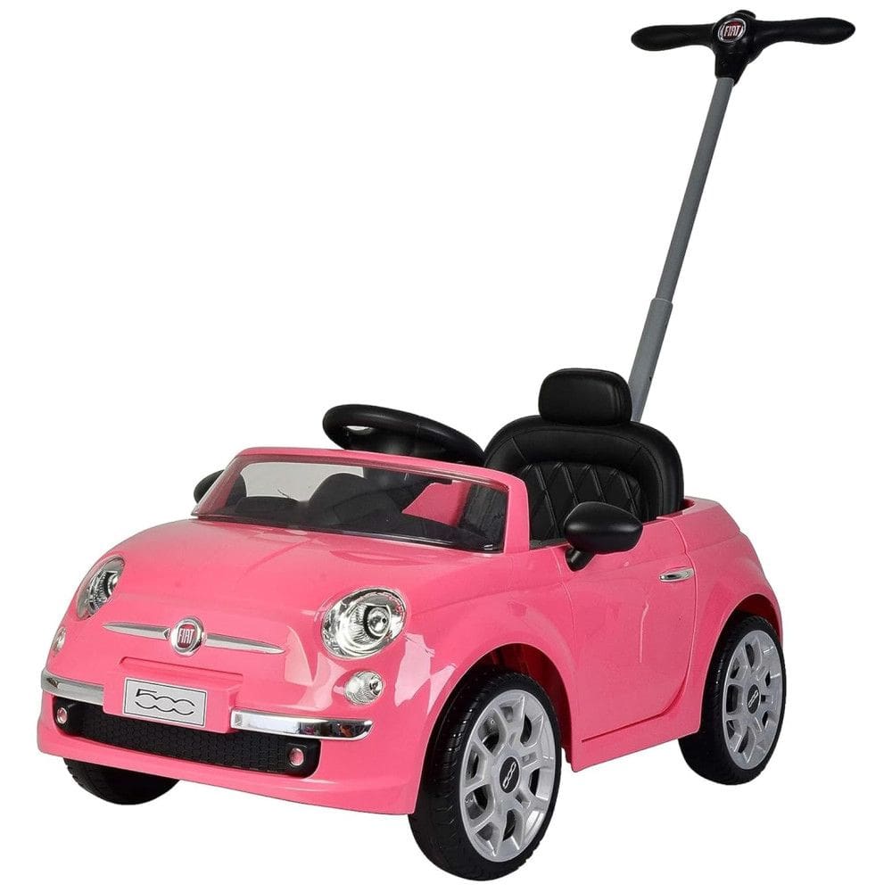 Carrinho de Passeio Infantil Fiat 500 Infantil com Alça para Crianças de 2 a 7 Anos, BEST RIDE ON CARS B07KZYNG76, Rosa