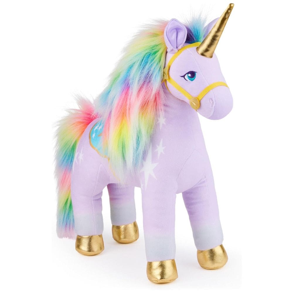 Unicórnio de Pelúcia 38 cm com Detalhes Autênticos para Crianças de 4 Anos ou Mais, Academia Unicórnio, 6067475, Colorido