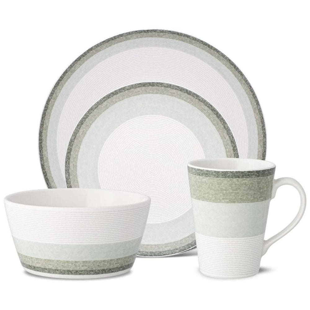 Aparelho de Jantar para Todas as Ocasiões, Estilo Moderno com 4 Peças, Formato Redondo e Material de Porcelana, Noritake G037-04G