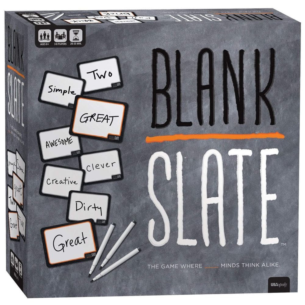 Jogo de Tabuleiro para Adultos e Família BLANK SLATE™, O Jogo Onde Grandes Mentes Pensam da Mesma Forma, para 8 Jogadores, USAOpoly