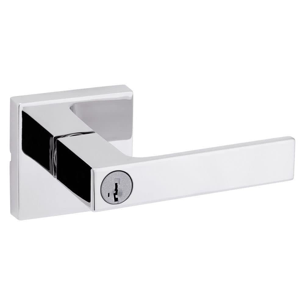 Maçaneta de porta Kwikset Singapore Keyed Reversível Lever Chrome