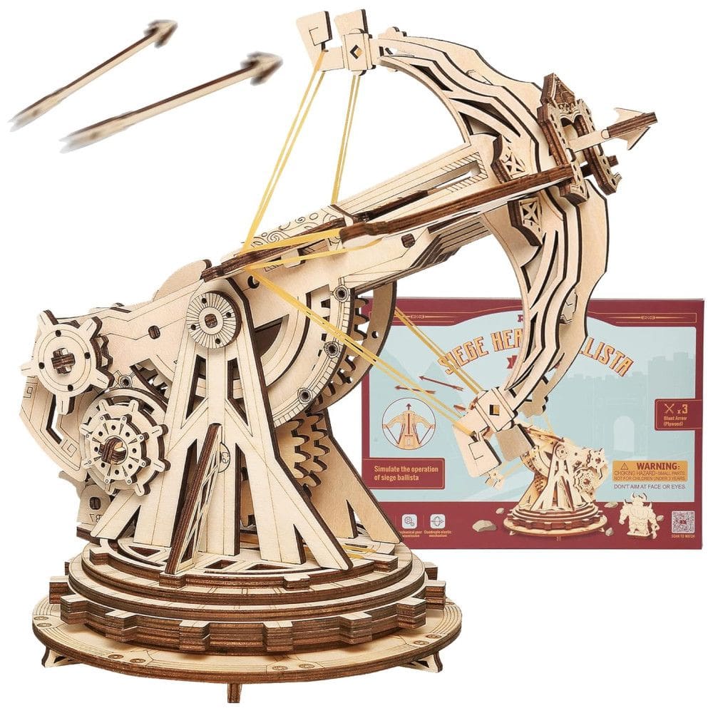 Quebra Cabeças 3D em Madeira para Adultos, Tema Catapulta Mecânica com 142 Peças, ROKR