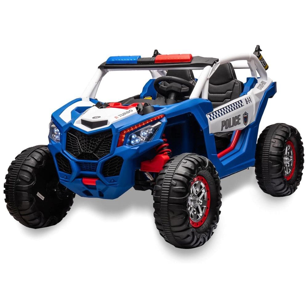 Carro Elétrico Infantil, Jeep UTV com Controle Remoto, 2 Lugares, 4 Amortecedores, Bancos de Couro, Música e Luzes LED, 24V, Hetoy, Amarelo