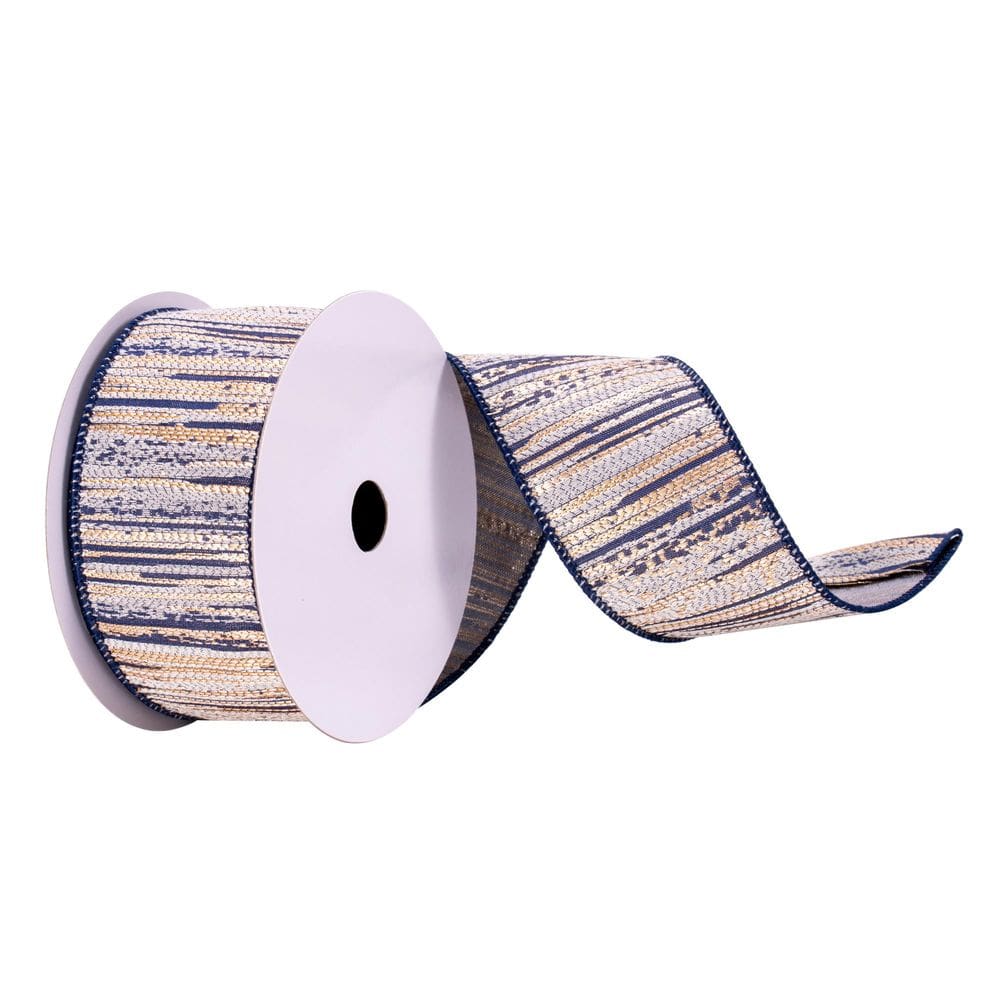 Cinta Vickerman 6 cm x 9.1 m Azul Marino, Crema y Champán