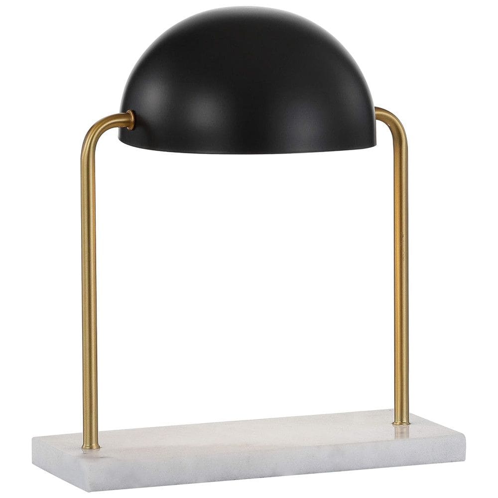 Abajur Luminária de Mesa, Estilo Clássico com 34 cm de Altura e Base de Mármore para Quarto, Sala de Estar e Escritório, 110V 40W