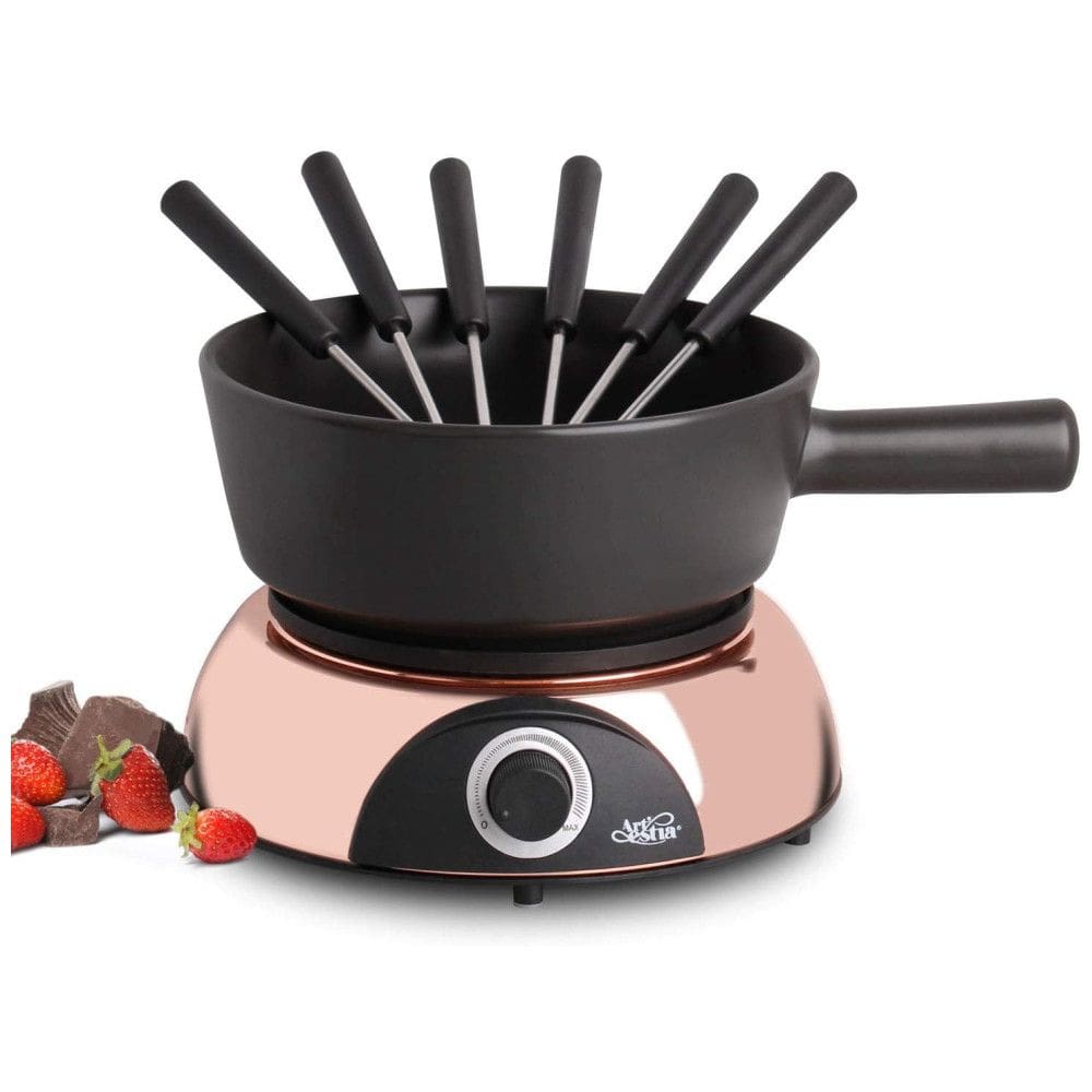 Panela de Fondue Elétrica em Cerâmica com 6 Gfos, 1500W, 110v, ARTESTIA AR 89021, Rosa