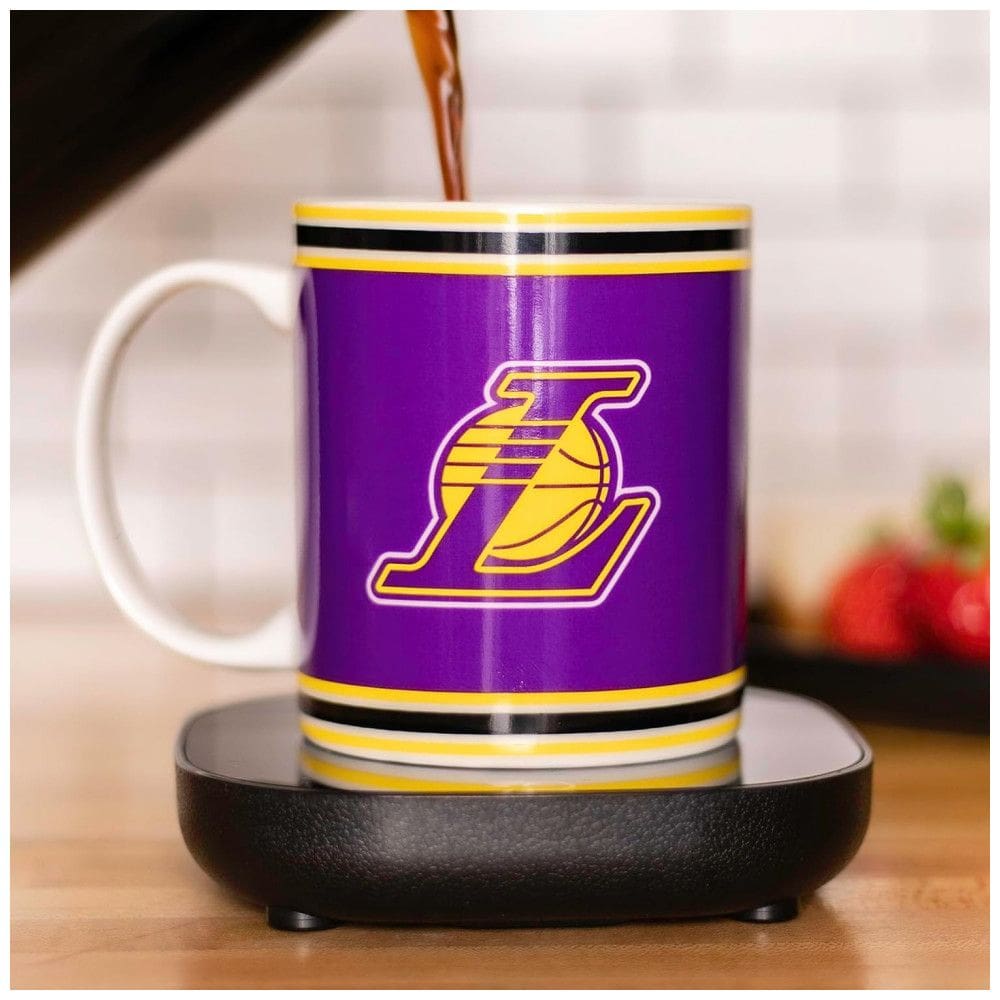 Aquecedor de Caneca, Tema Los Angeles Lakers da NBA com Desligamento Automático, Inclui Caneca, 16W, Uncanny Brands, Roxa