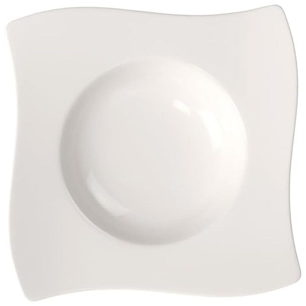 Prato para Sopa de 24 cm, Elegância e Praticidade em Sua Mesa com Formato Quadrado e Material de Porcelana Premium, Villeroy Boch, Branco
