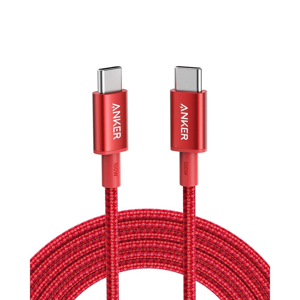Cabo USB C para USB C Cabo de carregamento Anker tipo C 3 m vermelho
