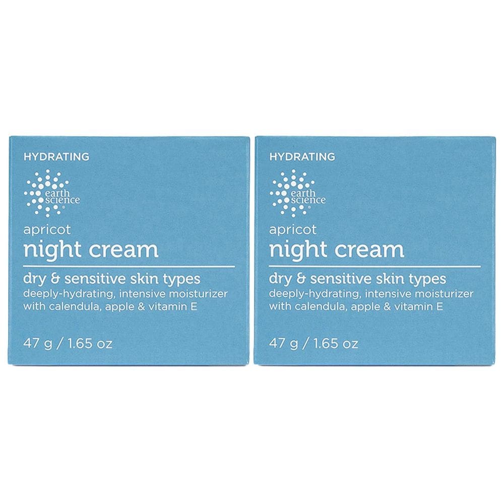 Creme de noite Earth Science Apricot com damasco hidratante 50mL