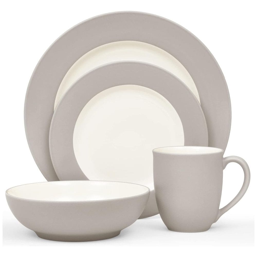 Aparelho de Jantar de Cerâmica Clássica e Durável para o Dia a Dia com 4 Peças, Formato Redondo e Material de Cerâmica, Noritake 5108-04X