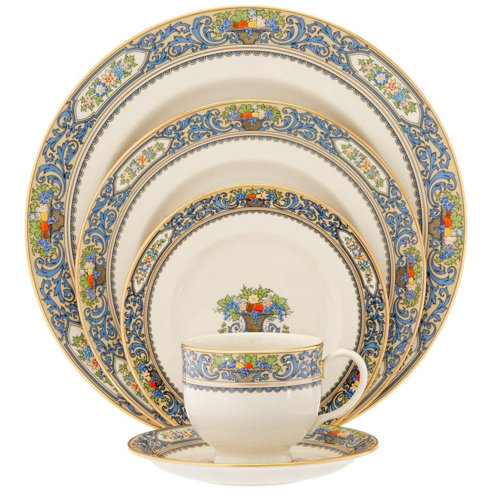Aparelho de Jantar para Qualquer Ocasião com 5 Peças, Formato Redondo e Material de Porcelana, LENOX 140290600, Colorido