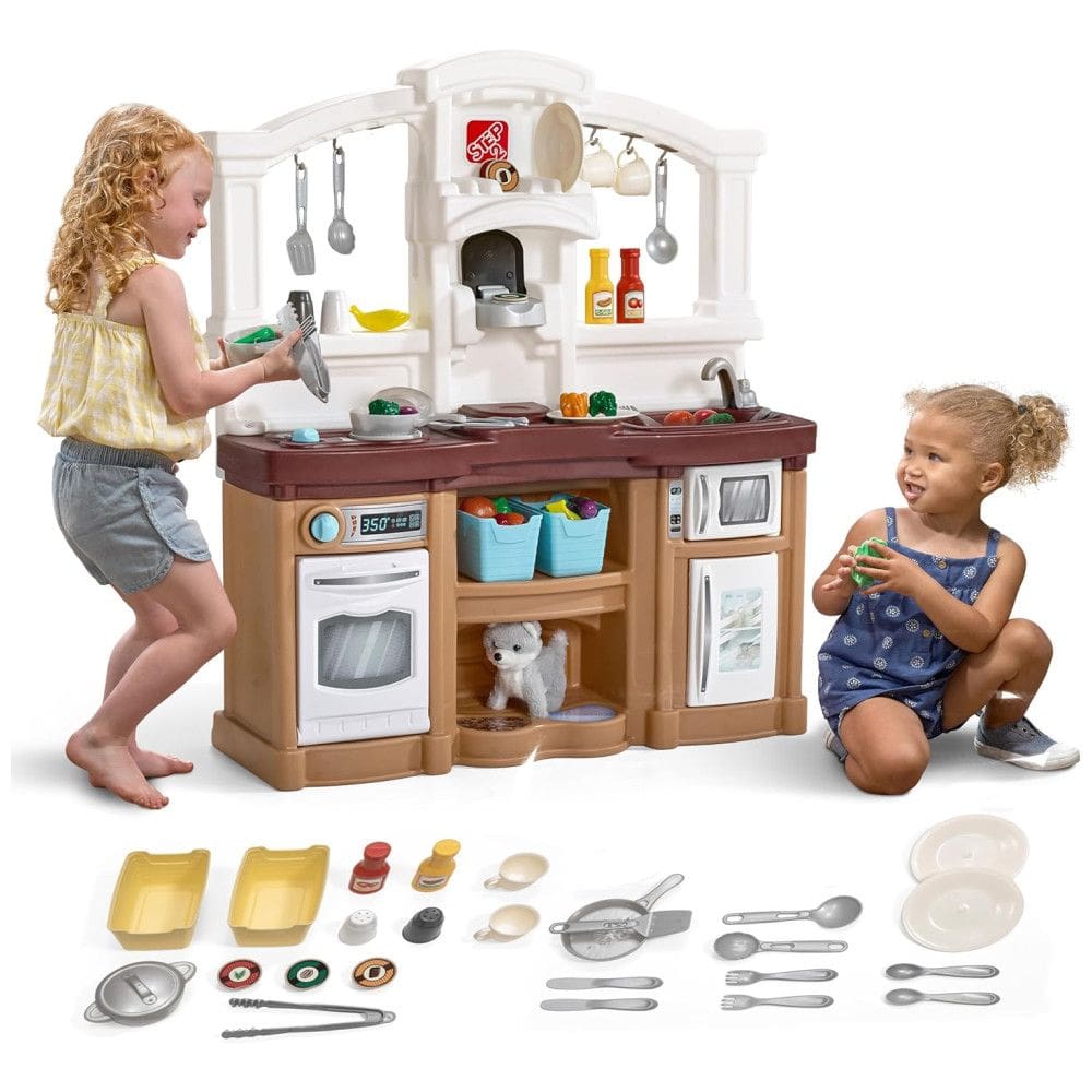 Cozinha Infantil Para Ambientes Internos e Externos, Com Luzes e Sons Interativos, Inclui 25 Acessórios de Brinquedo - Para Crianças