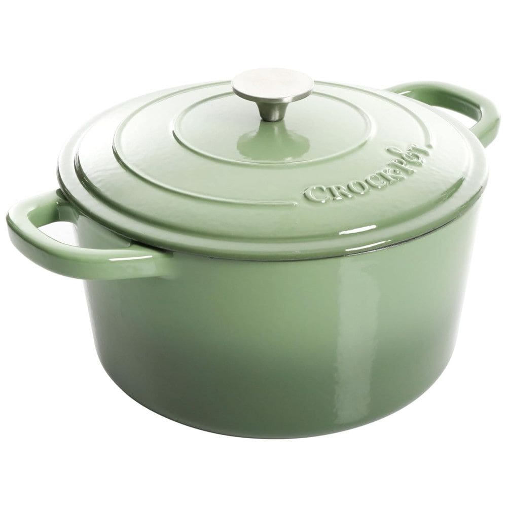 Panela de Ferro Fundido 7 Litros Forno Holandês Esmaltado e Antiaderente, CROCK POT 125296.02r, Verde