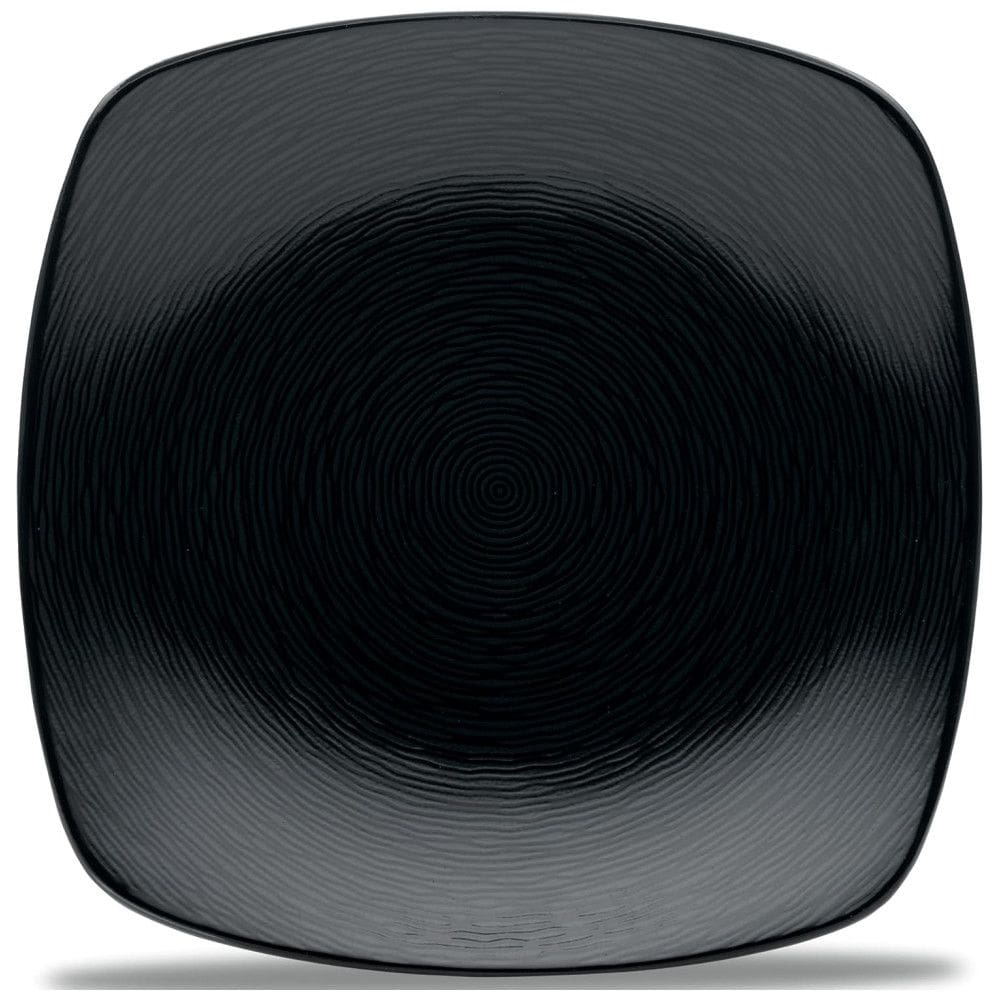 Prato com Formato Quadrado e Material de Porcelana, Noritake 43817-737, Preto