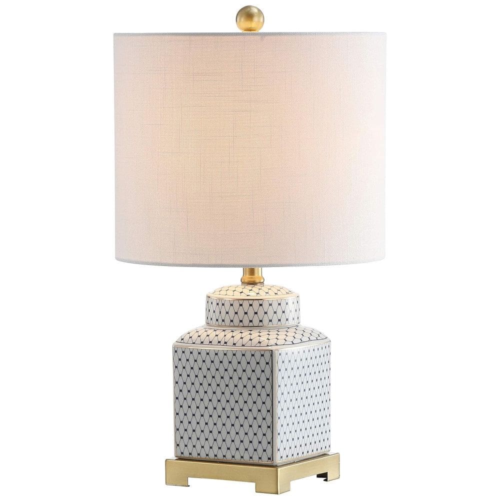 Abajur Luminária de Mesa em Cerâmica e Metal, Estilo Contemporânea com 54 cm de Altura para Quarto, Sala de Estar e Escritório, 110V 100W