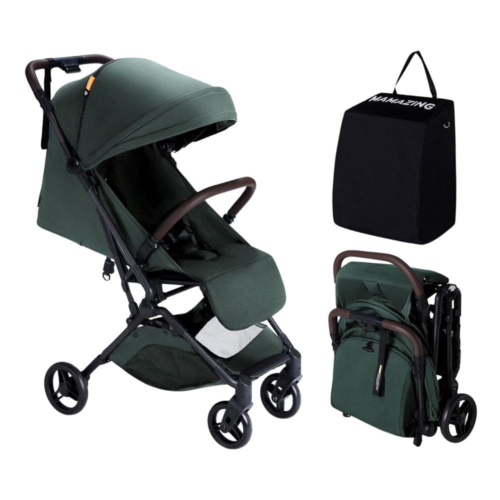 Carrinho de Bebê de Viagem Leve MAMAZING - Premiado Ouro Moms Choice, Compacto e Amigo do Avião, Design Dobrável com Uma Mão, 5,2 kg