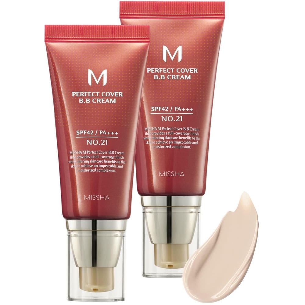 Capa BB Cream MISSHA M Perfect No.21 Bege Claro SPF42 50 mL x2
