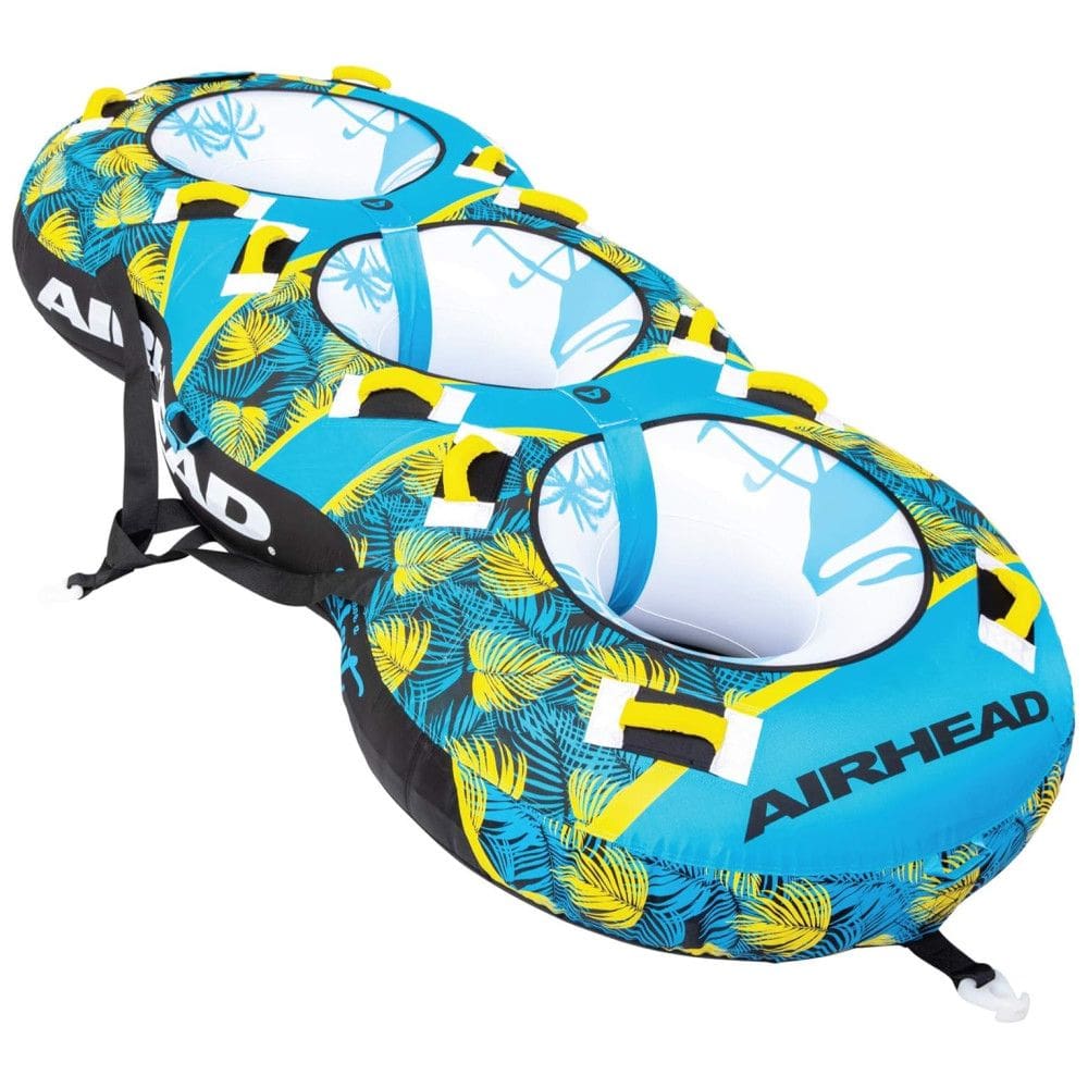 Boia Rebocável para 3 Pessoas, Perfeito para Adultos e Crianças com Sistema de Kwik-Connect e 12 Alças, Airhead, Azul