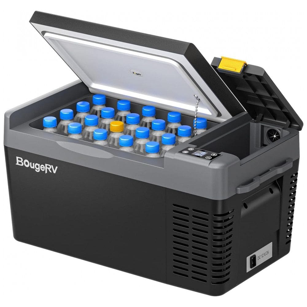 Cooler Elétrico Automotivo Portátil 21 Litros com Compressor, BougeRV CRPRO20, Preto