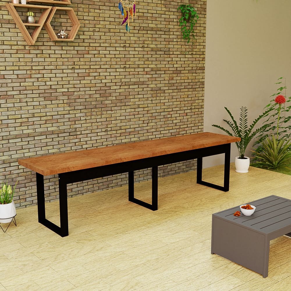 Banco 190cm Estilo Industrial Para Varanda e Churrasqueira