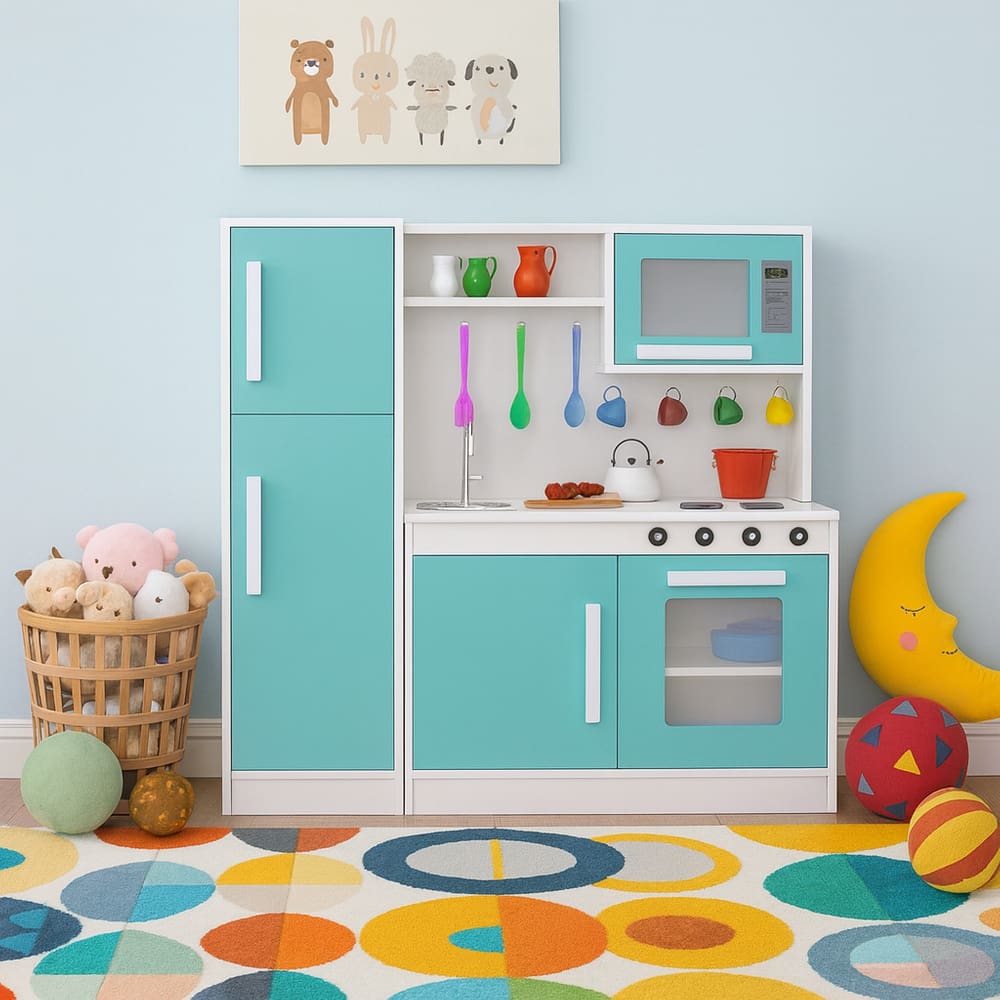 Cozinha Infantil Completa com Fogão Pia e Geladeira Brinquedo Educativo