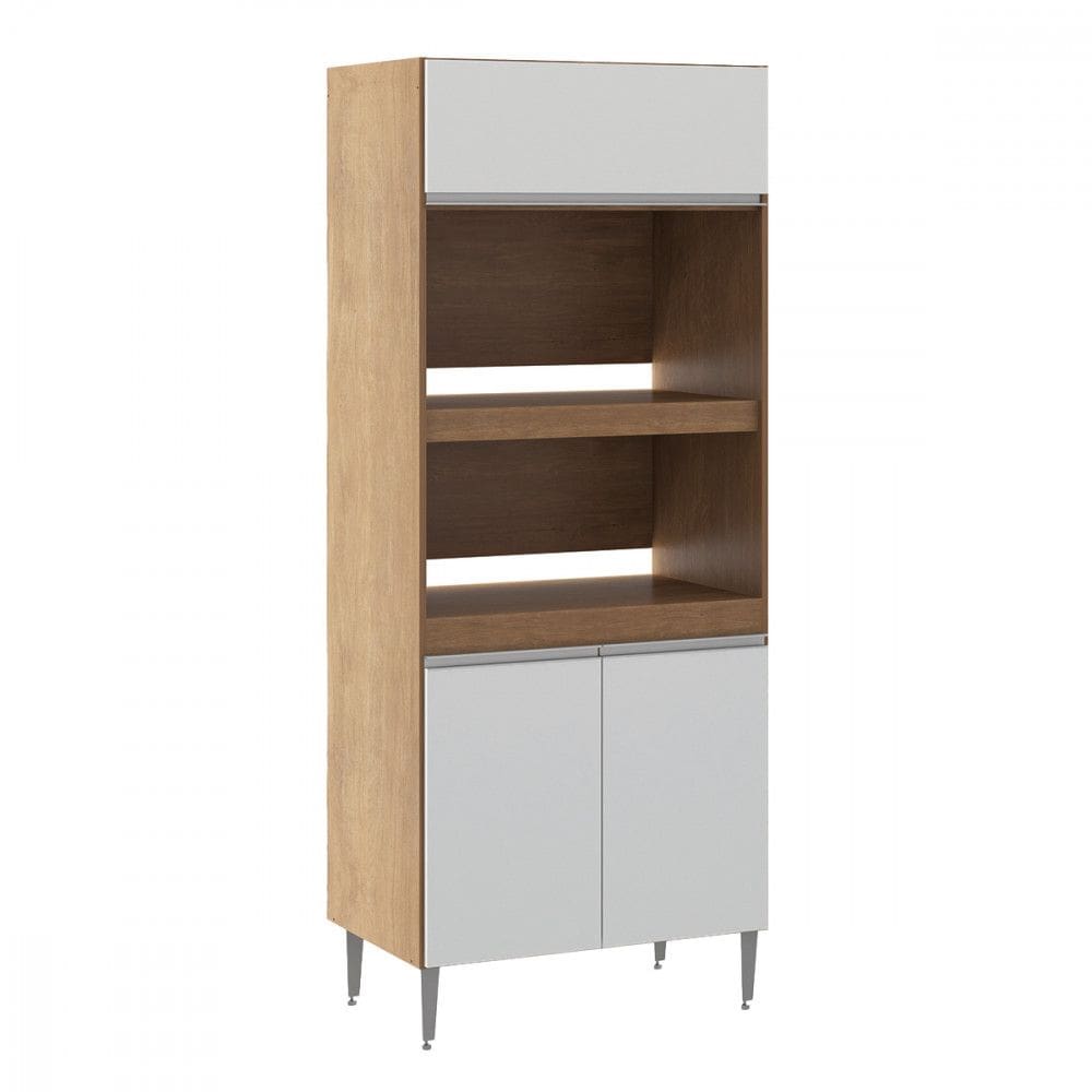 Torre Quente para Forno Micro para Cozinha 80x202cm Avelã Branco 0453