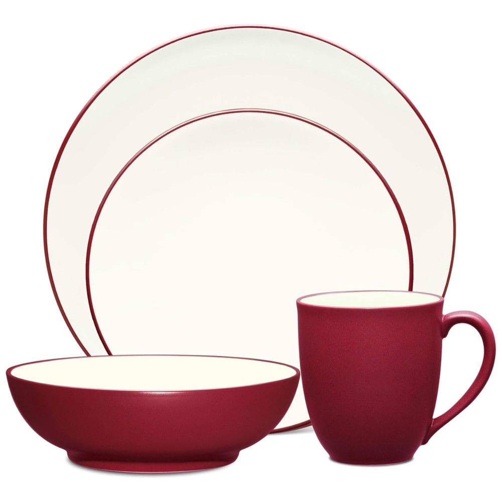 Aparelho de Jantar de Cerâmica Clássica e Durável para o Dia a Dia com 4 Peças, Formato Redondo e Material de Cerâmica, Noritake 8046-04G