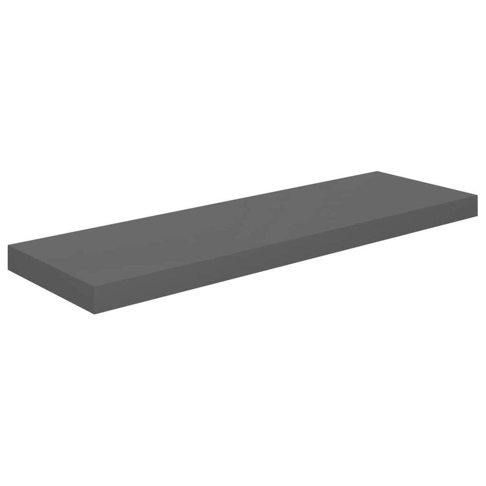 Prateleira flutuante vidaXL cinza de alto brilho 80x23,5x4cm Honeycomb MDF