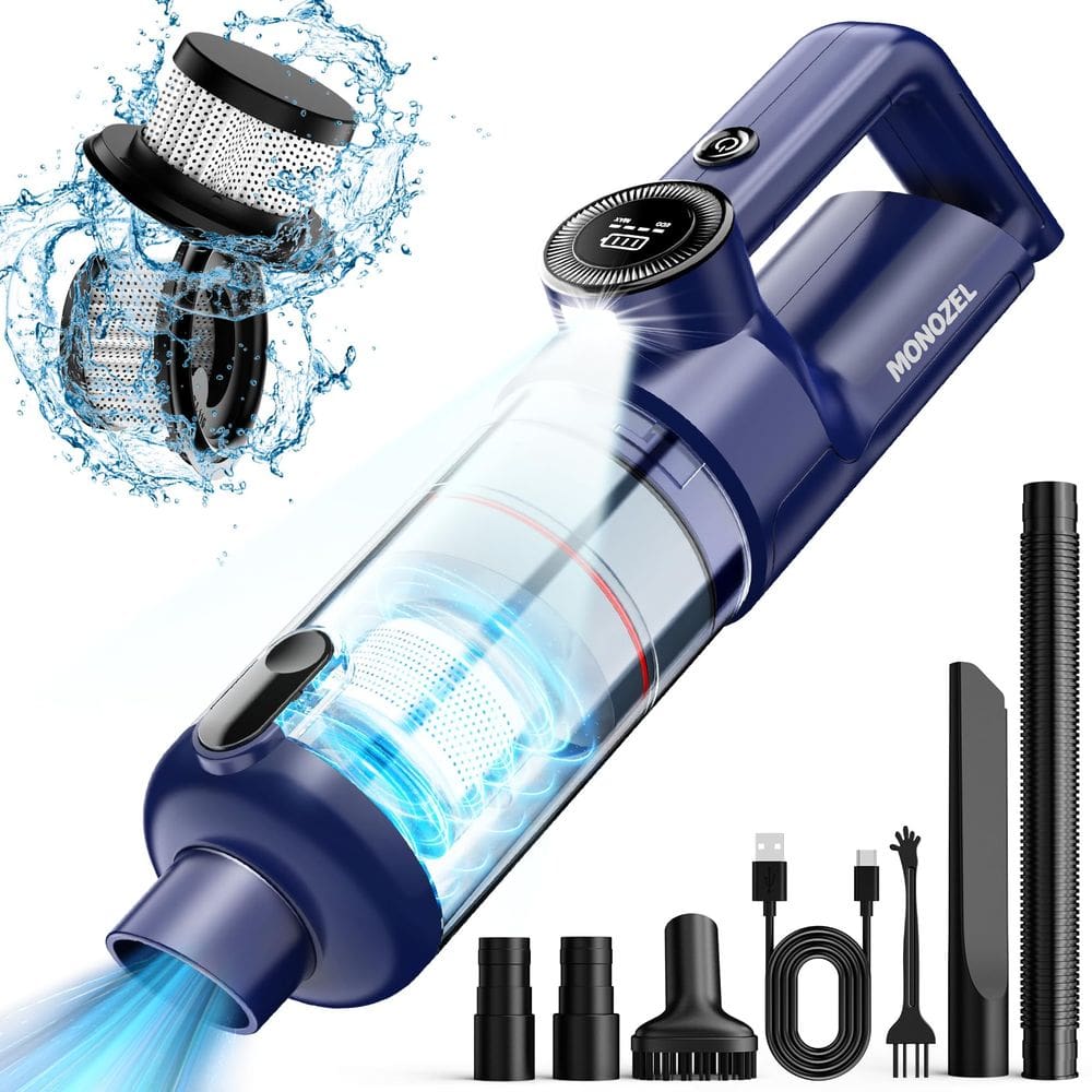 Aspirador de pó portátil MONOZEL Cordless 15000Pa Suction