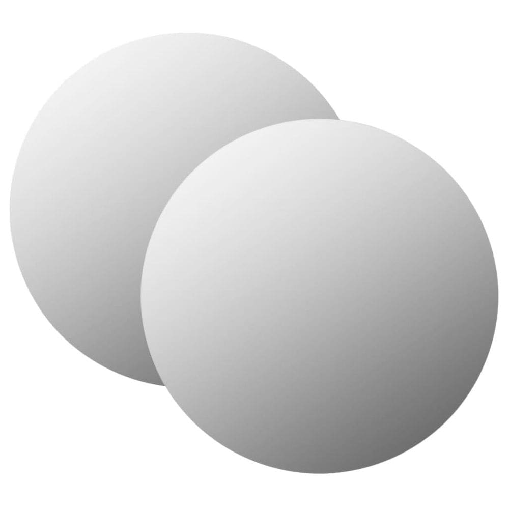 Cômoda de parede vidaXL Conjunto de 2 espelhos de vidro redondos