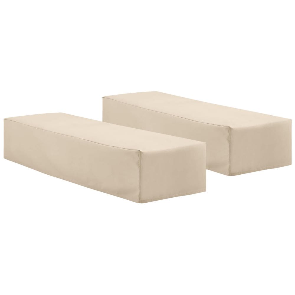 Capa de espreguiçadeira de pátio impermeável de 2 peças Crosley Furniture, bronzeada