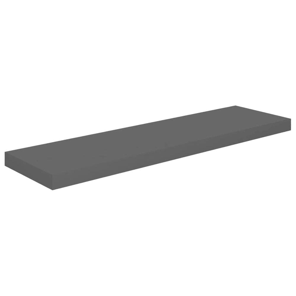 Prateleira de parede flutuante vidaXL High Gloss Grey 90x24x4cm MDF