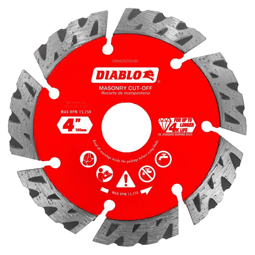 Lâmina de serra Diablo DMADST0400 10,2 cm 2,4 mm Kerf Max 15250 RPM