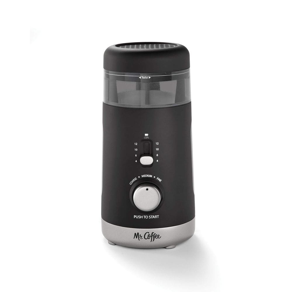 Moedor de café Mr. Coffee Automatic com capacidade para 12 xícaras, preto