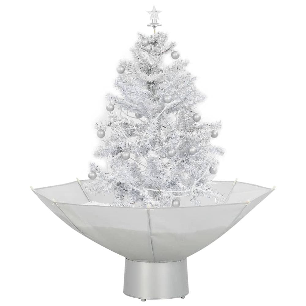 Árvore de Natal vidaXL White Snowing 60cm com luzes LED