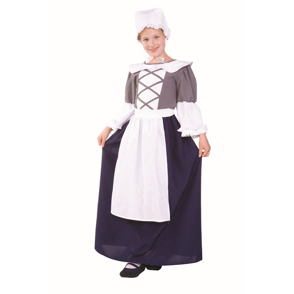 Fantasia de camponesa colonial feminina RG Costume Medium