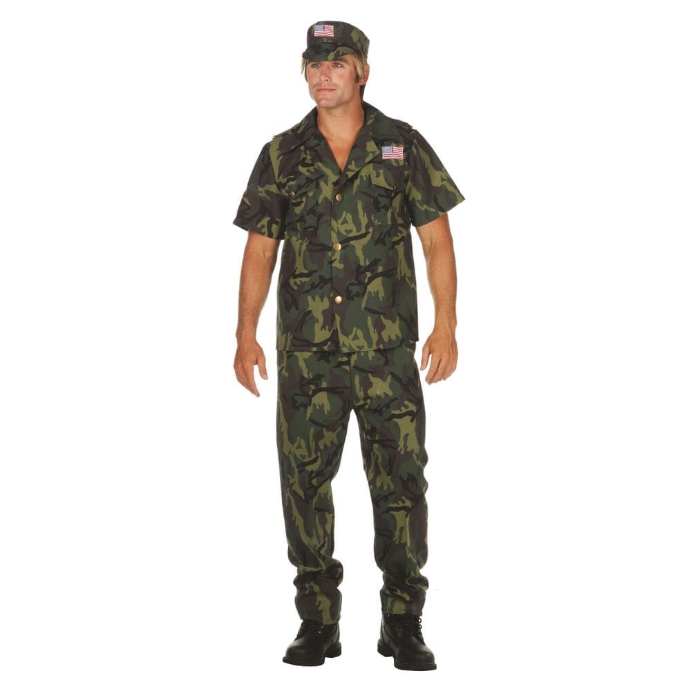 Fantasia de militar RG Trajes para adultos, tamanho 36-38