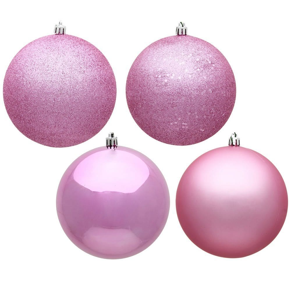 Pacote com 4 enfeites de bola de plástico Vickerman N591579BX