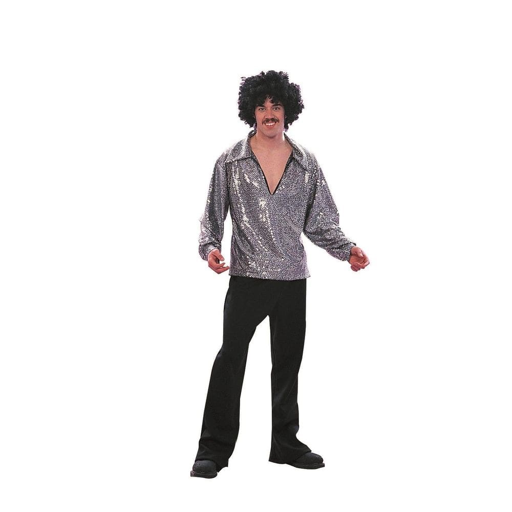Camisa RG Costume 70`s Disco Plus Size Preto Azul
