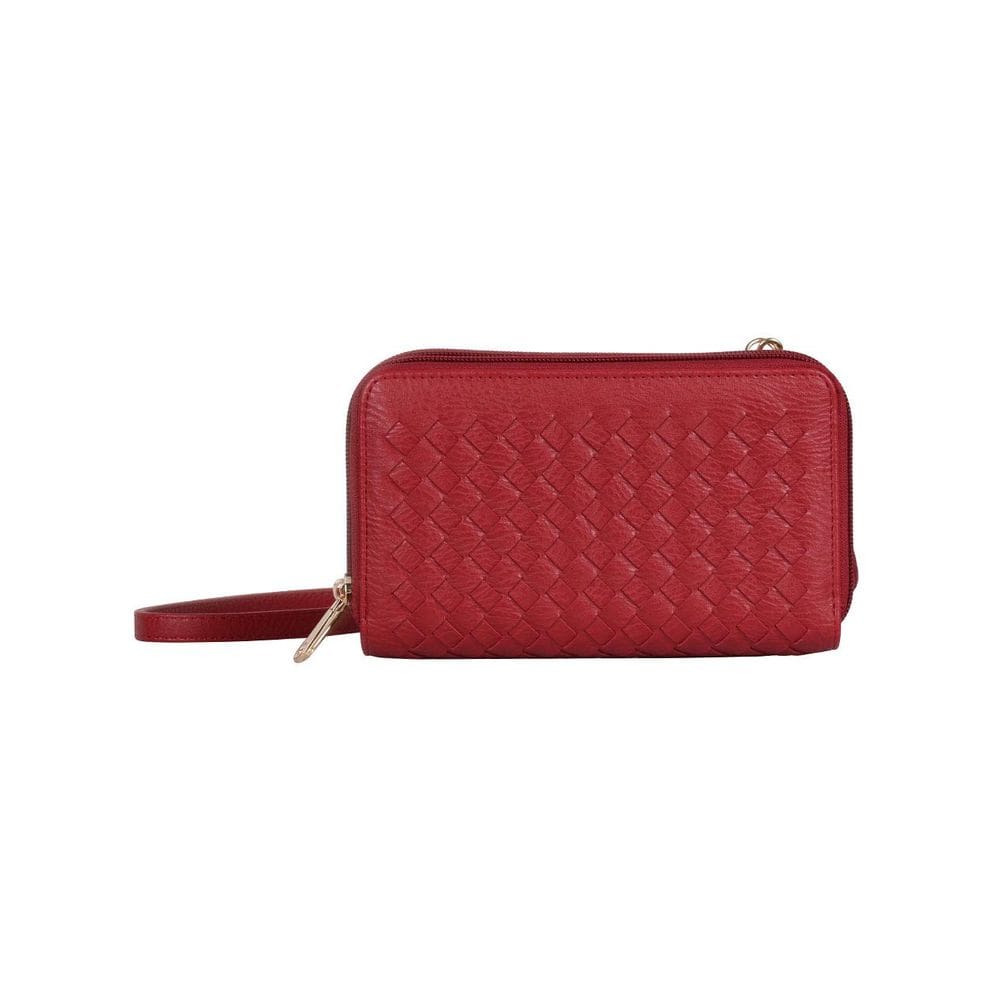 Bolsa Karla Hanson Ellen Woven Vegan Leather Red
