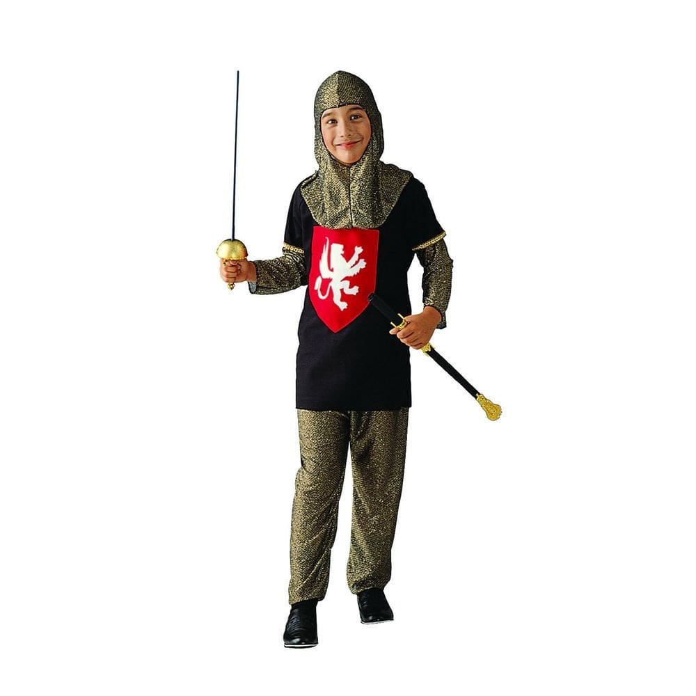 Traje Medieval Knight Child Classic Azul Tamanho S