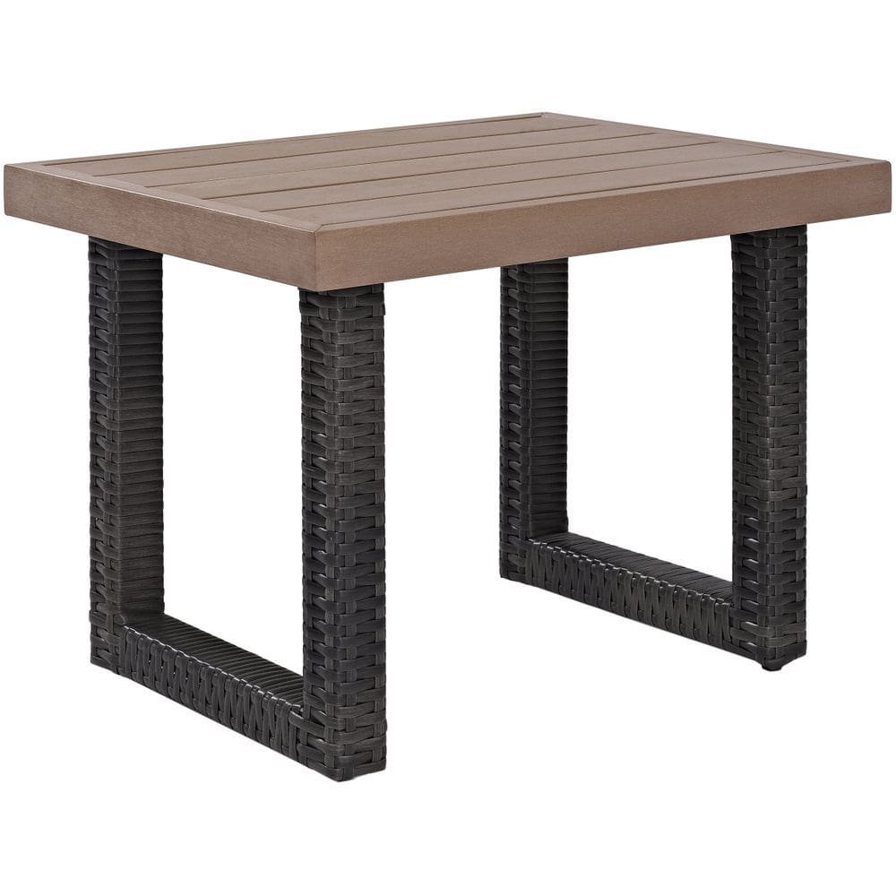 Mesa lateral externa Crosley Furniture Beaufort Brown Wicker