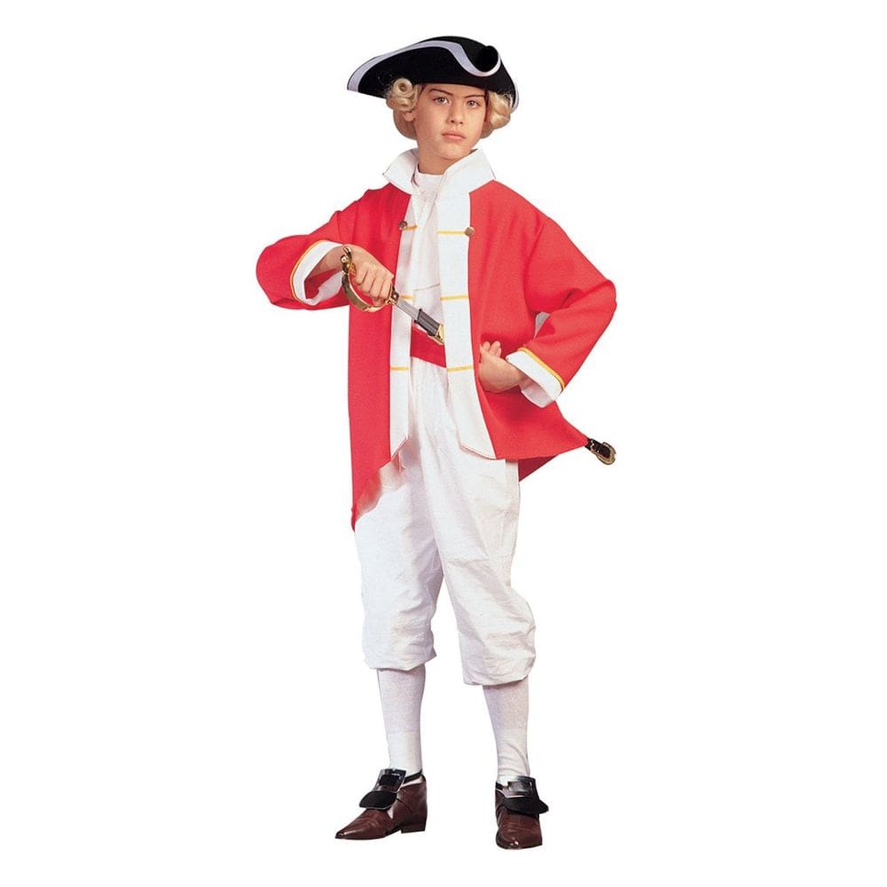 Fantasia RG Costumes Colonial Captain para criança de 8 a 10 anos