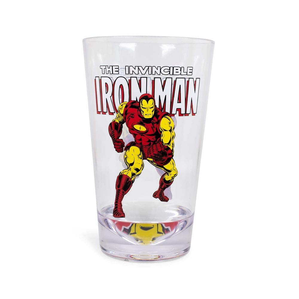 Copo de acrílico retrô Iron Man Marvel à prova de estilhaçamento 480 ml