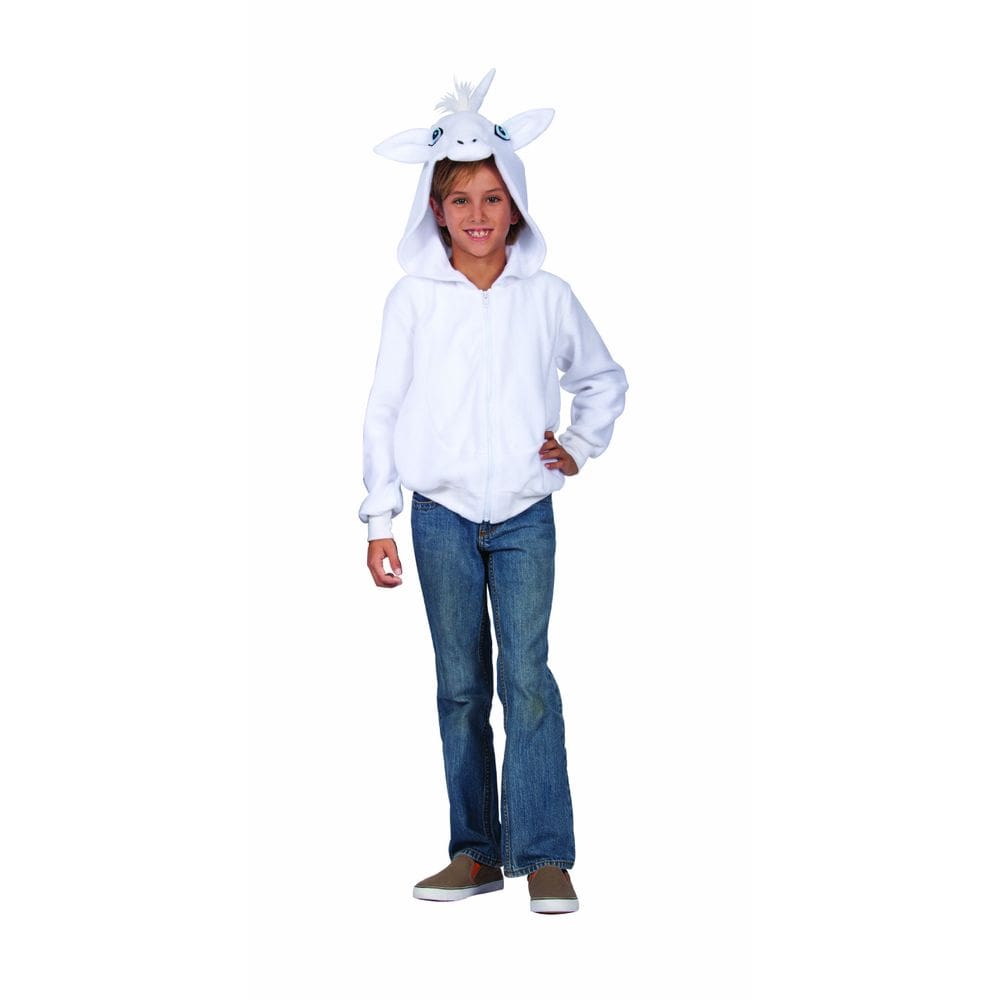 Fantasia com capuz RG Costumes Una The Unicorn White para crianças
