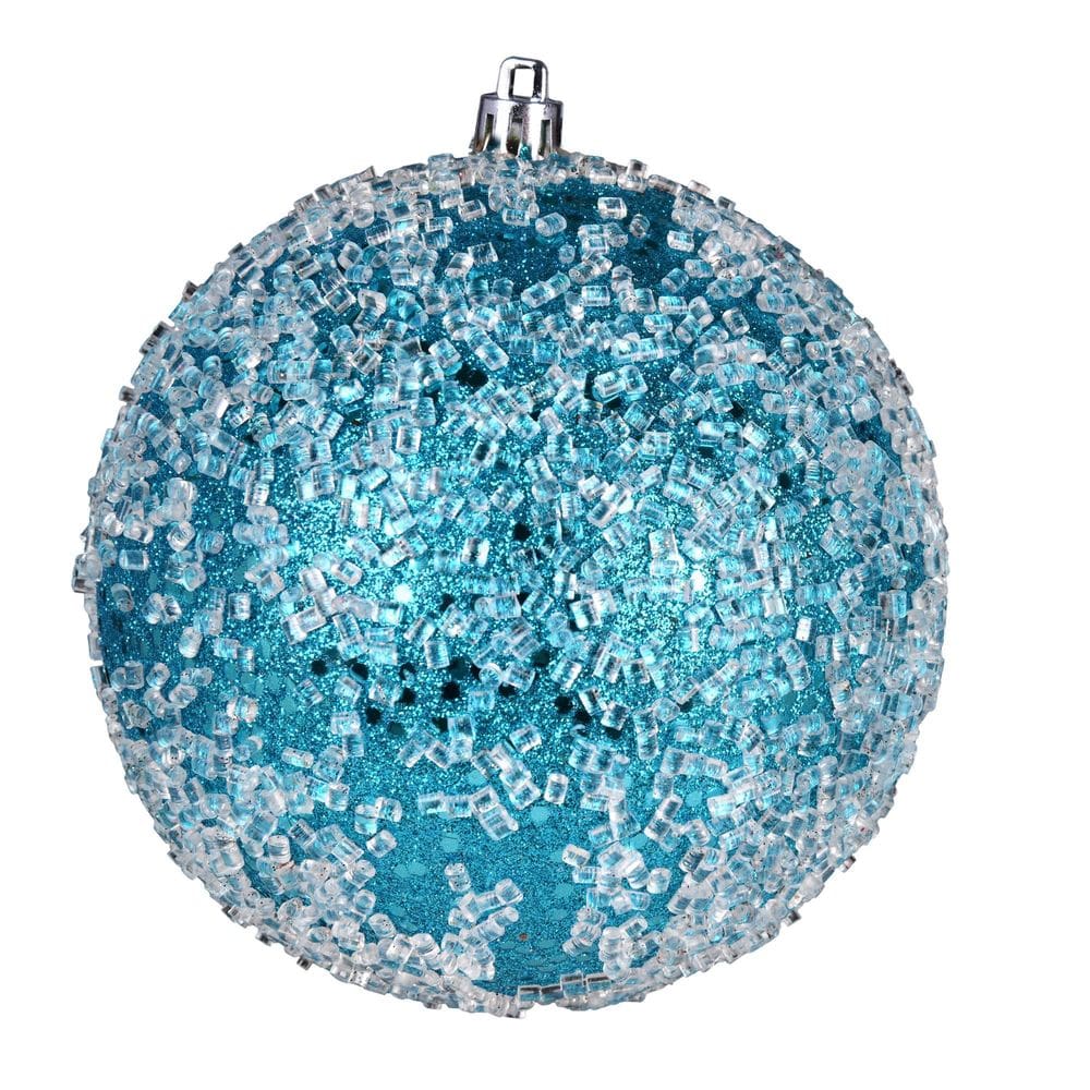 Enfeite suspenso Vickerman 25 cm Turquesa Glitter Ball
