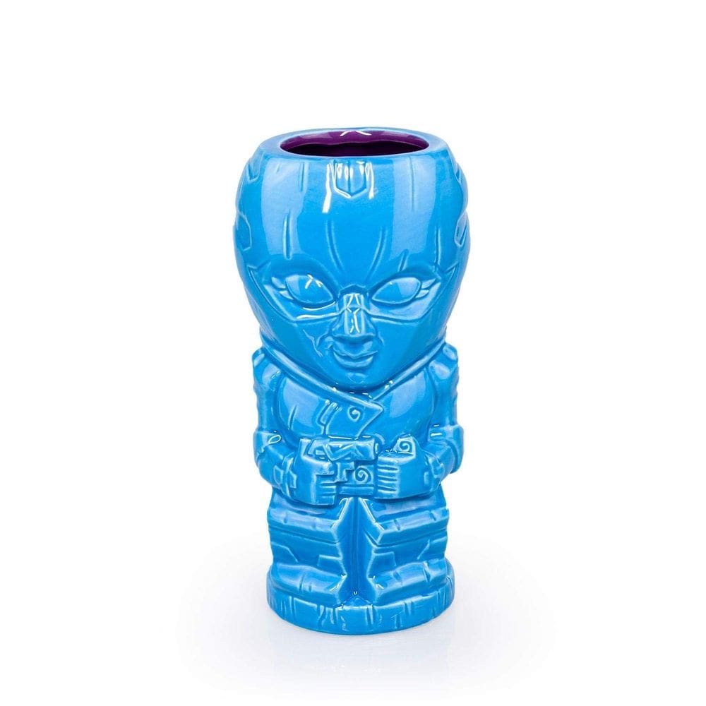 Caneca Mass Effect Geeki Tikis Peebee 414ml Azul Cerâmica