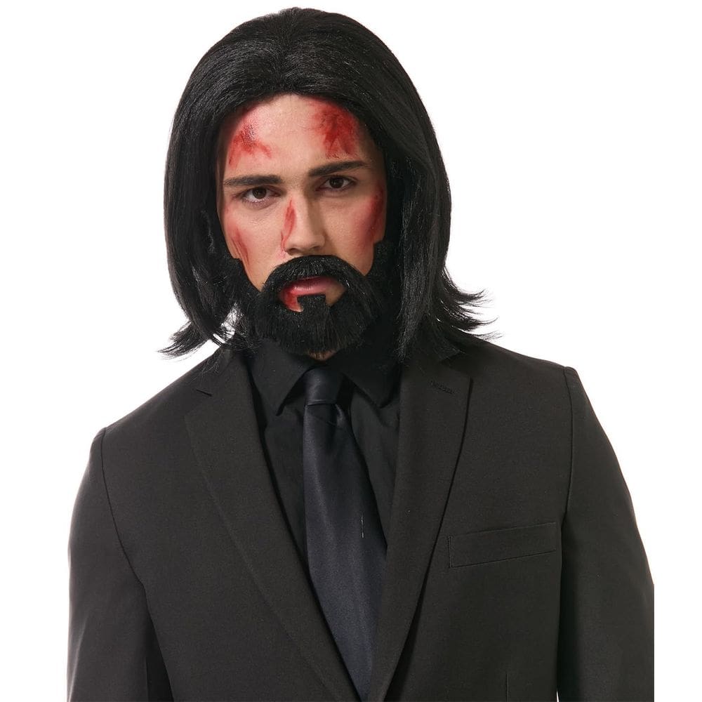 Conjunto de perucas e barba Costume Culture Hitman para adultos