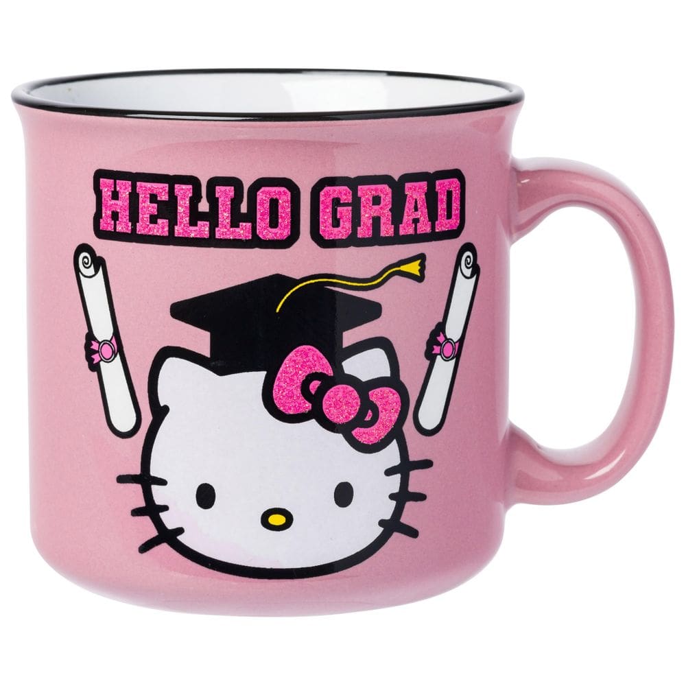 Caneca Camper Silver Buffalo Sanrio Hello Kitty Hello Grad